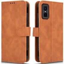 Чехол Deexe Classic Wallet для Infinix GT 30 Pro - Brown: фото 1 из 7