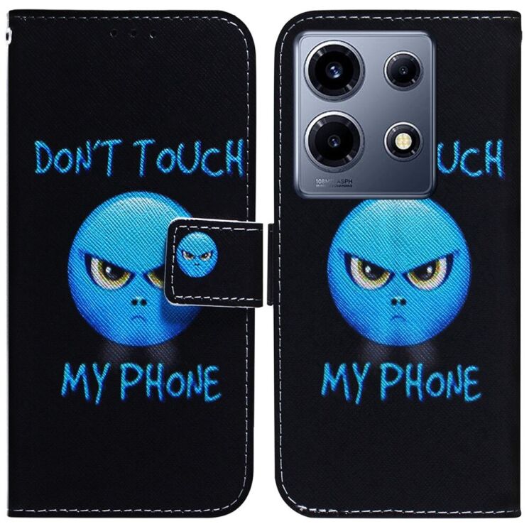 Чехол Deexe Life Style Wallet для Infinix Note 30 VIP - Don't Touch My Phone: фото 1 из 8