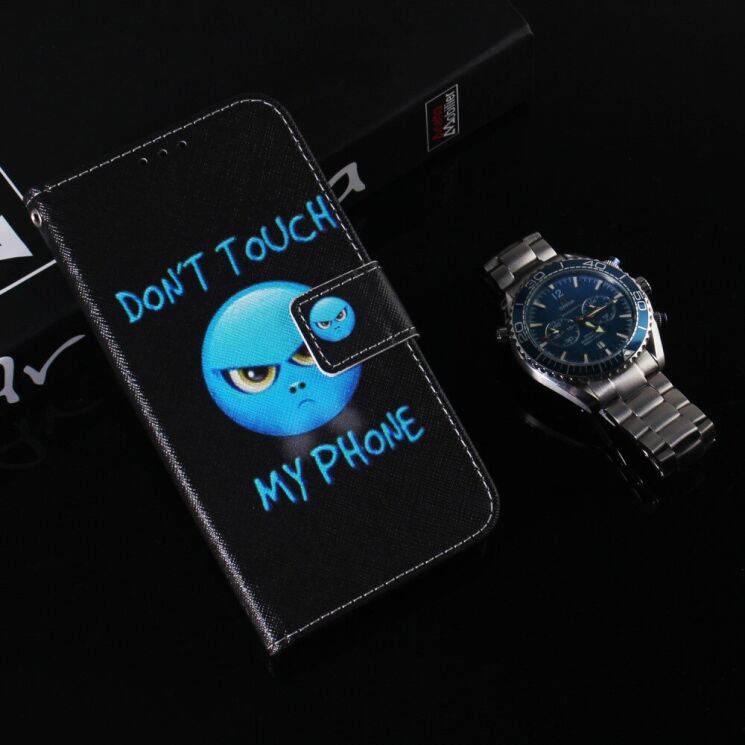 Чехол Deexe Life Style Wallet для Infinix Note 30 VIP - Don't Touch My Phone: фото 6 из 8