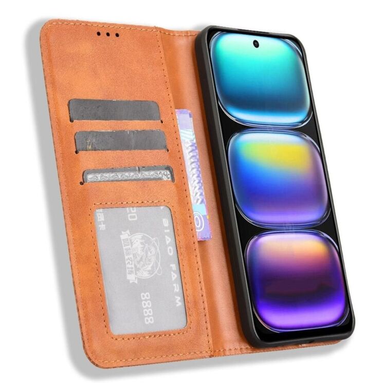 Чехол Deexe Retro Style для Infinix Hot 50 - Brown: фото 2 из 8