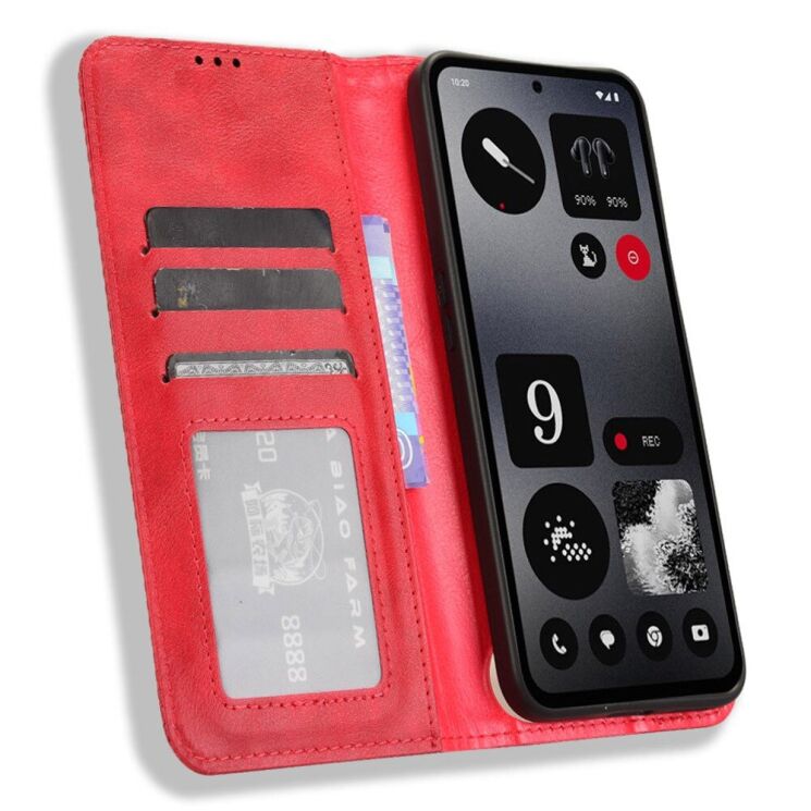 Чехол Deexe Retro Style для Nothing CMF Phone 1 - Red: фото 2 из 7