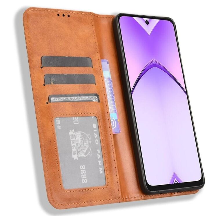 Чехол Deexe Retro Style для OPPO A3x / A3 / A40m - Brown: фото 2 из 7