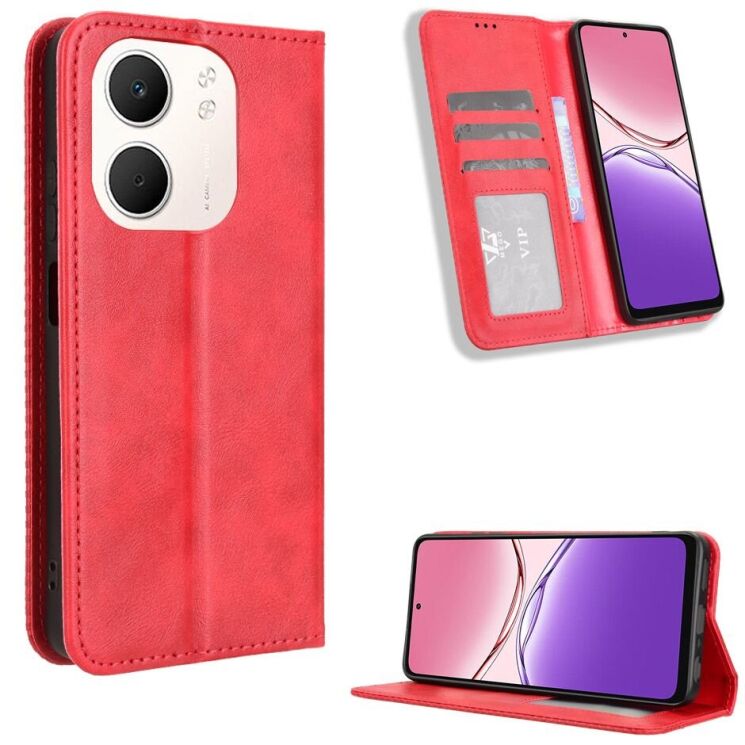 Чохол Deexe Retro Style для OPPO A5x - Red: фото 2 з 16