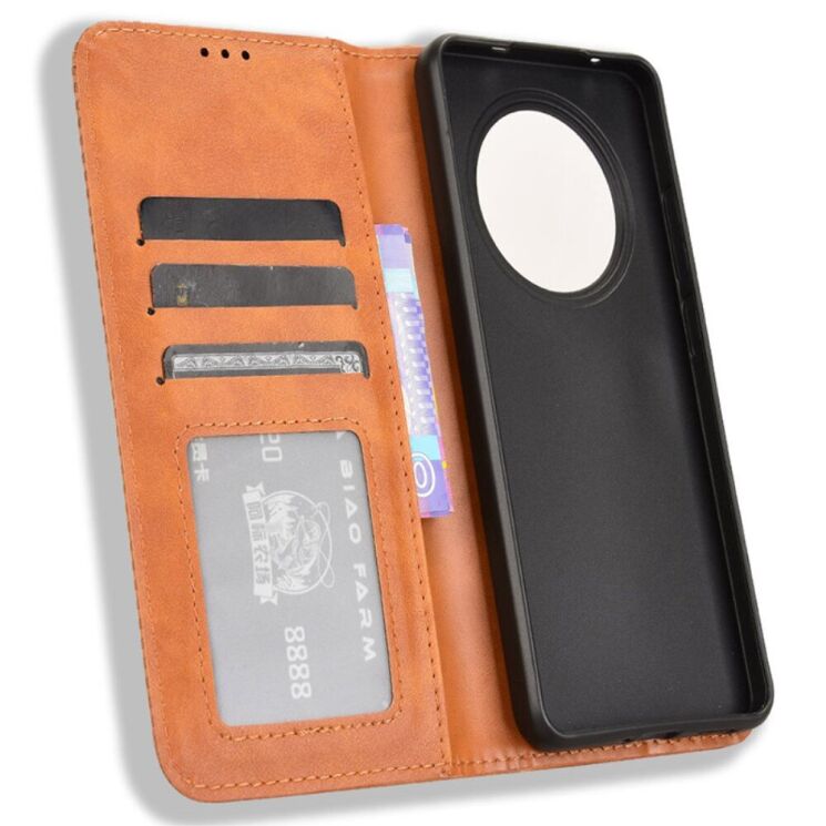 Чохол Deexe Retro Style для OPPO Reno 12 F/FS - Brown: фото 4 з 7