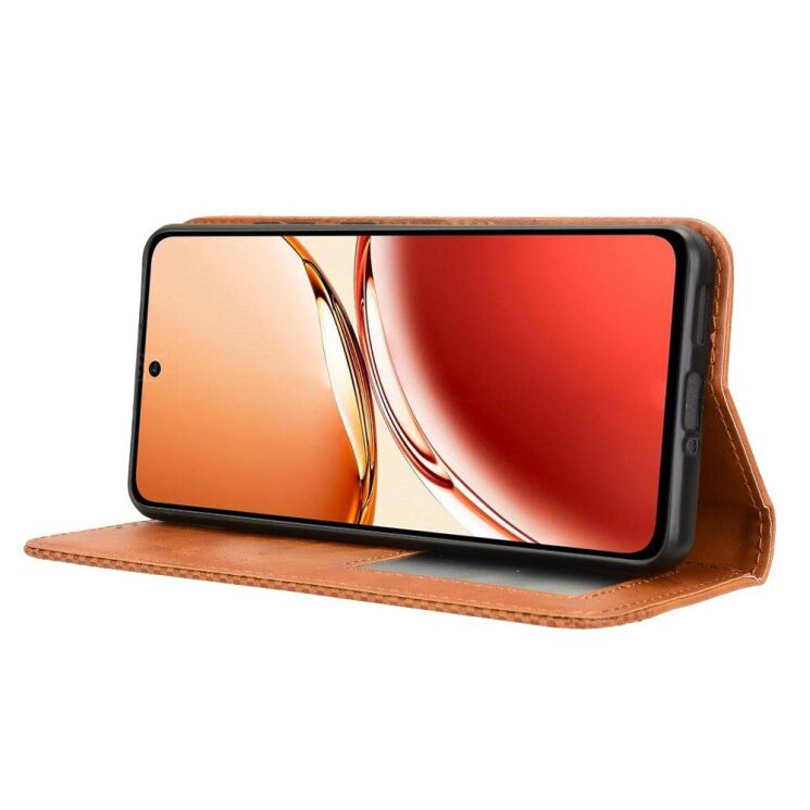 Чохол Deexe Retro Style для OPPO Reno 12 F/FS - Brown: фото 3 з 7