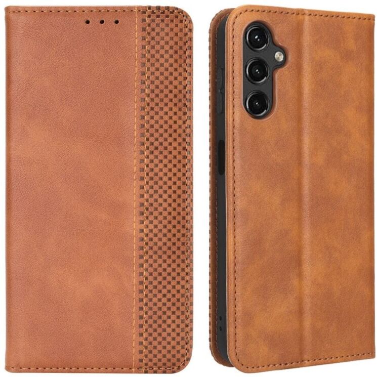 Чехол Deexe Retro Style для Samsung Galaxy A14 (А145) - Brown: фото 1 из 8