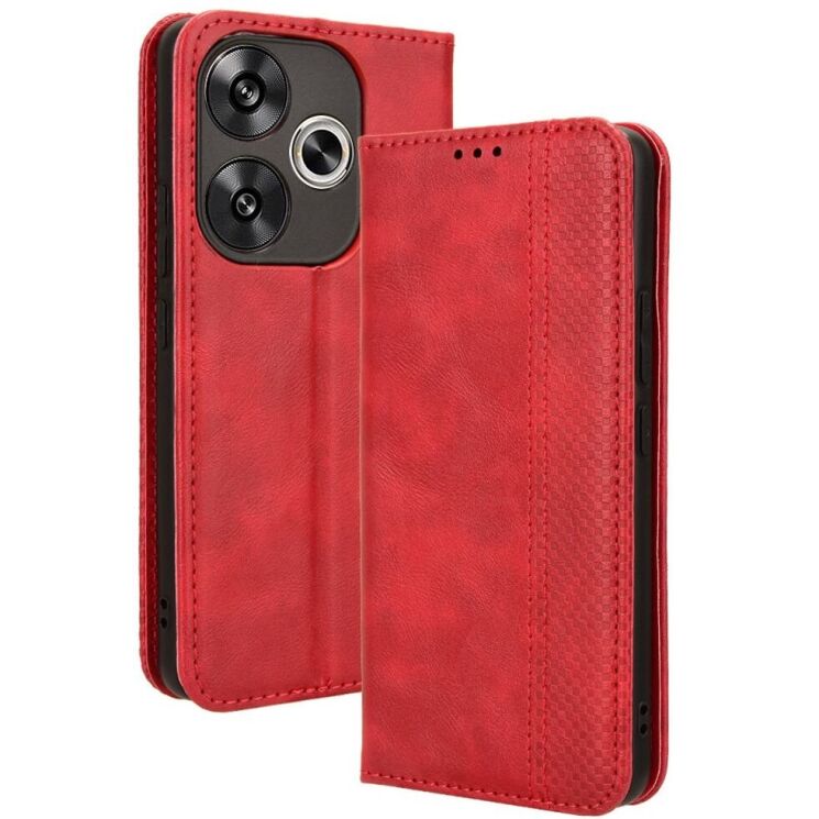 Чехол Deexe Retro Style для Xiaomi Poco F6 - Red: фото 1 из 7