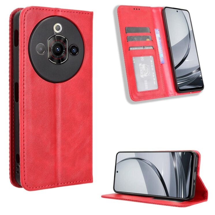 Чехол Deexe Retro Style для ZTE Nubia Focus Pro - Red: фото 7 из 8