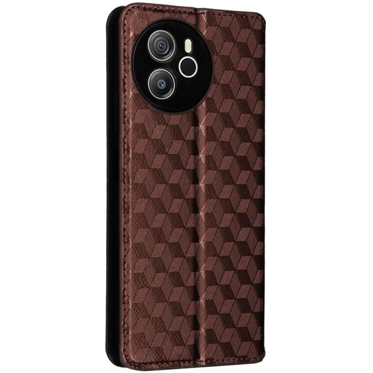 Чехол Deexe Rhombus Book для Blackview Shark 8 / Oscal Tiger 12 - Brown: фото 6 из 6
