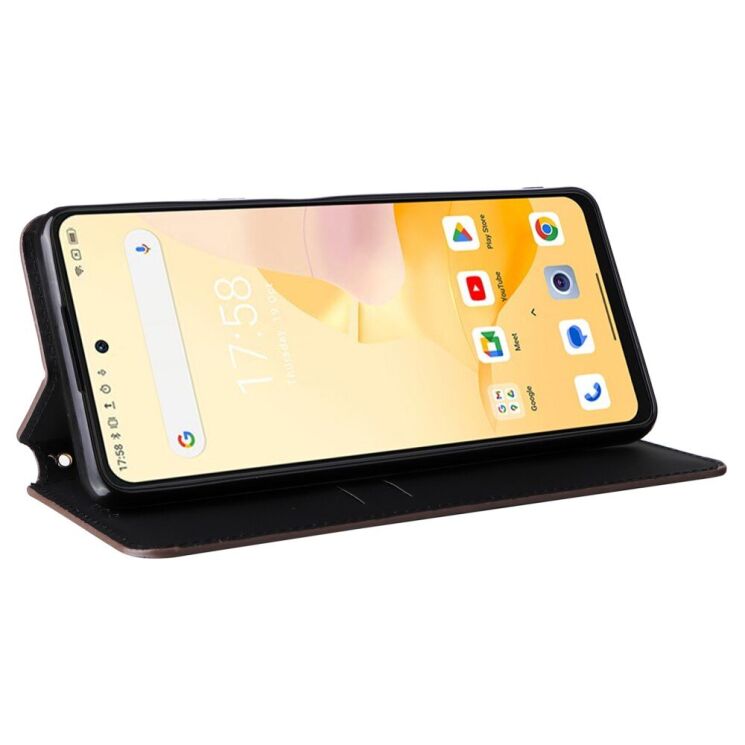 Чехол Deexe Rhombus Book для Blackview Shark 8 / Oscal Tiger 12 - Brown: фото 3 из 6