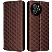 Чохол Deexe Rhombus Book для Blackview Shark 8 / Oscal Tiger 12 - Brown: фото 1 з 6