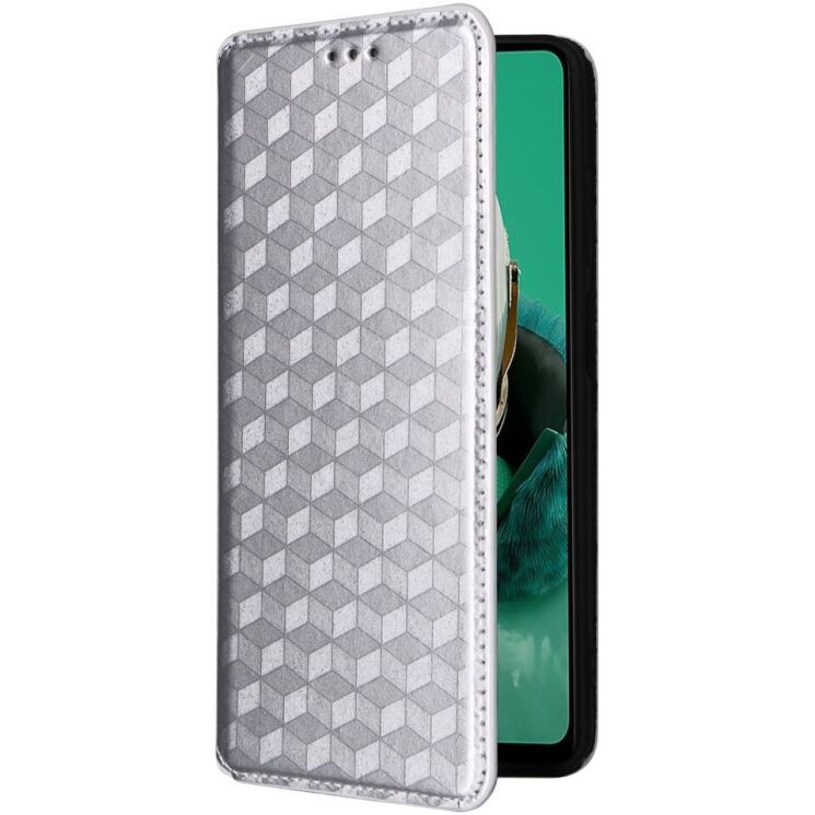 Чехол Deexe Rhombus Book для HMD Pulse / Pulse Pro / Pulse Plus - Silver: фото 6 из 9