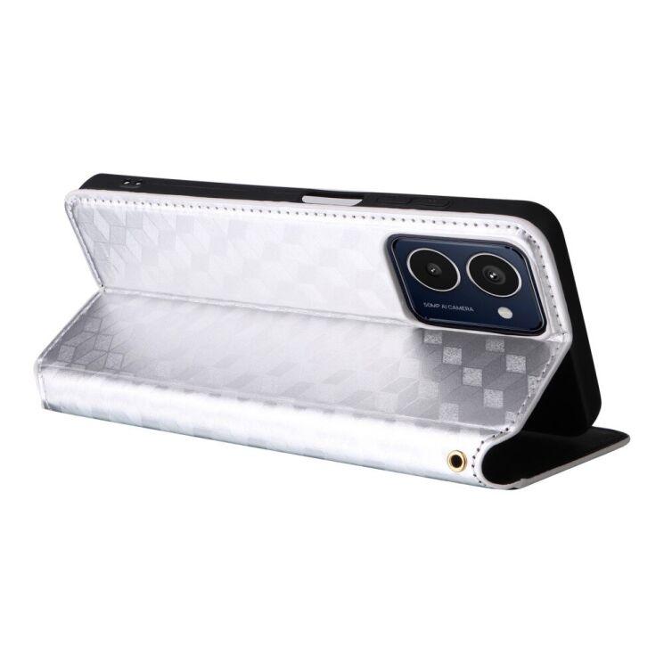 Чехол Deexe Rhombus Book для HMD Pulse / Pulse Pro / Pulse Plus - Silver: фото 4 из 9