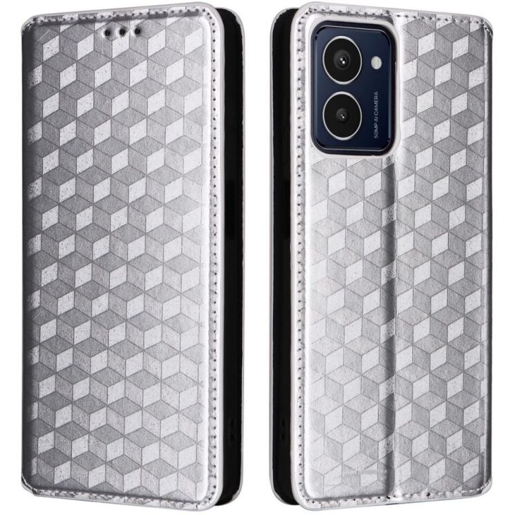 Чехол Deexe Rhombus Book для HMD Pulse / Pulse Pro / Pulse Plus - Silver: фото 1 из 9