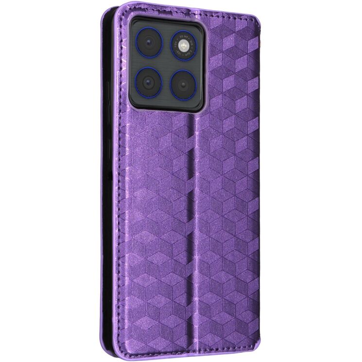 Чохол Deexe Rhombus Book для Motorola Edge 70 - Purple: фото 8 з 10