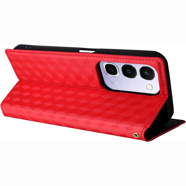 Чохол Deexe Rhombus Book для Realme C100i - Red (412505R) Чохол Deexe Rhombus Book для Realme C100i - Red: фото 4 з 7