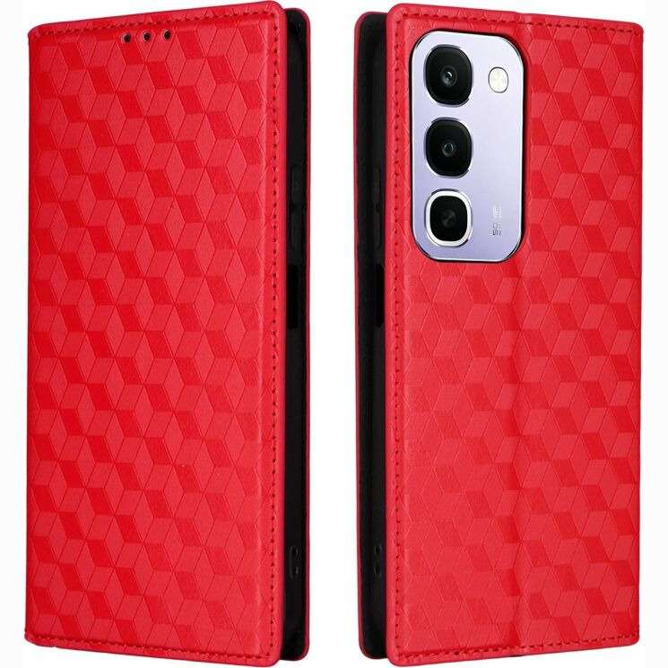 Чохол Deexe Rhombus Book для Realme C100i - Red (412505R) Чохол Deexe Rhombus Book для Realme C100i - Red: фото 1 з 7