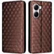 Чохол Deexe Rhombus Book для Xiaomi Poco X7 Pro - Brown (371727Z)