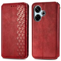 Чехол Deexe Rhombus Book для Xiaomi Redmi 13 - Red: фото 1 из 9
