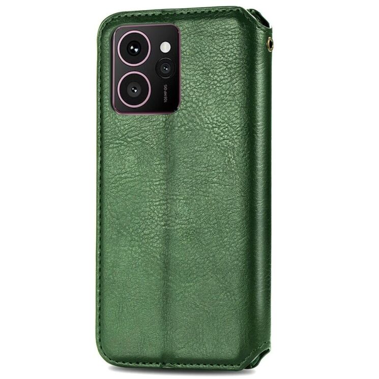 Чехол Deexe Rhombus Wallet для HMD Skyline - Green: фото 5 из 9