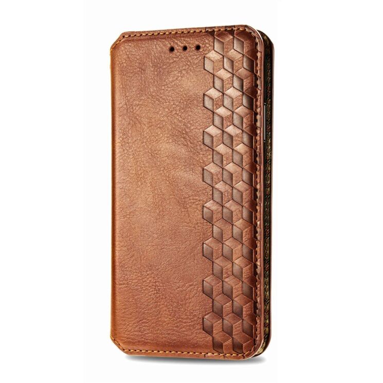 Чехол Deexe Rhombus Wallet для Motorola Edge 20 - Brown: фото 3 из 10