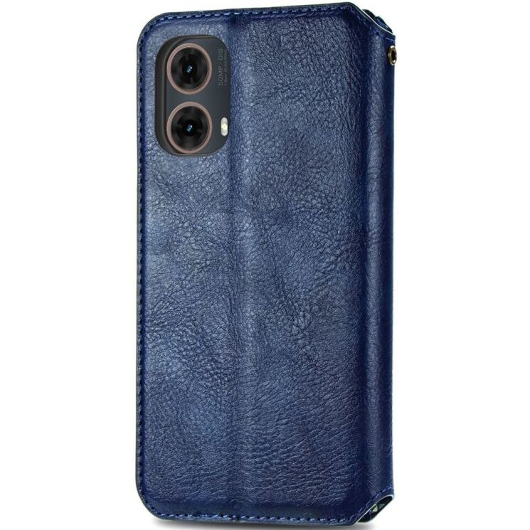 Чехол Deexe Rhombus Wallet для Motorola Moto G85 - Blue: фото 5 из 10