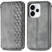 Чехол Deexe Rhombus Wallet для OPPO Reno 15 F/FS - Grey: фото 1 из 10
