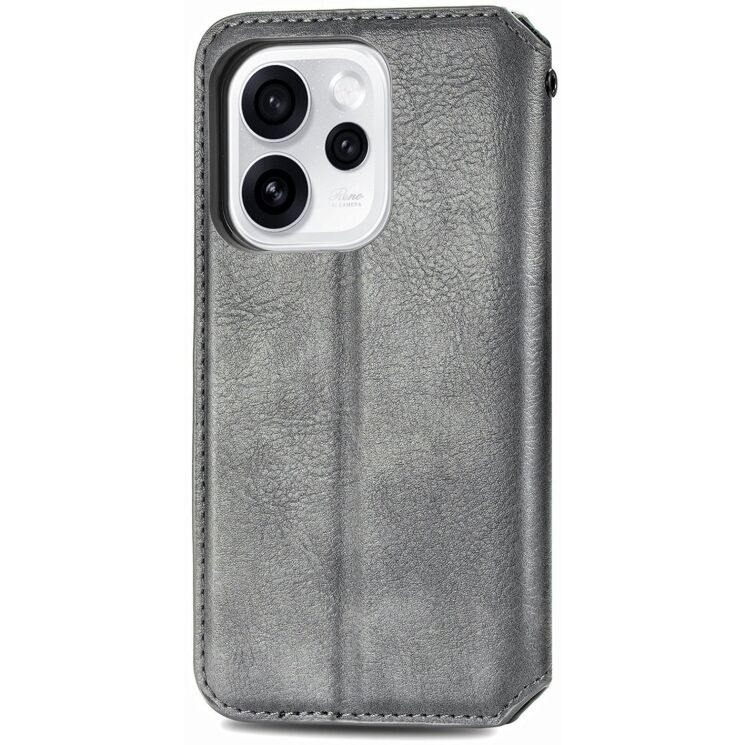 Чехол Deexe Rhombus Wallet для OPPO Reno 15 F/FS - Grey: фото 6 из 10