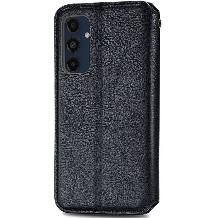 Чохол Deexe Rhombus Wallet для Samsung Galaxy A16 (A165) - Black: фото 5 з 7