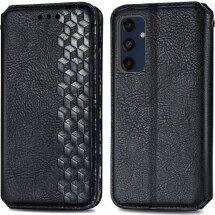 Чехол Deexe Rhombus Wallet для Samsung Galaxy A16 (A165) - Black: фото 1 из 7