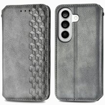 Чехол Deexe Rhombus Wallet для Samsung Galaxy S26 Plus - Grey: фото 1 из 6