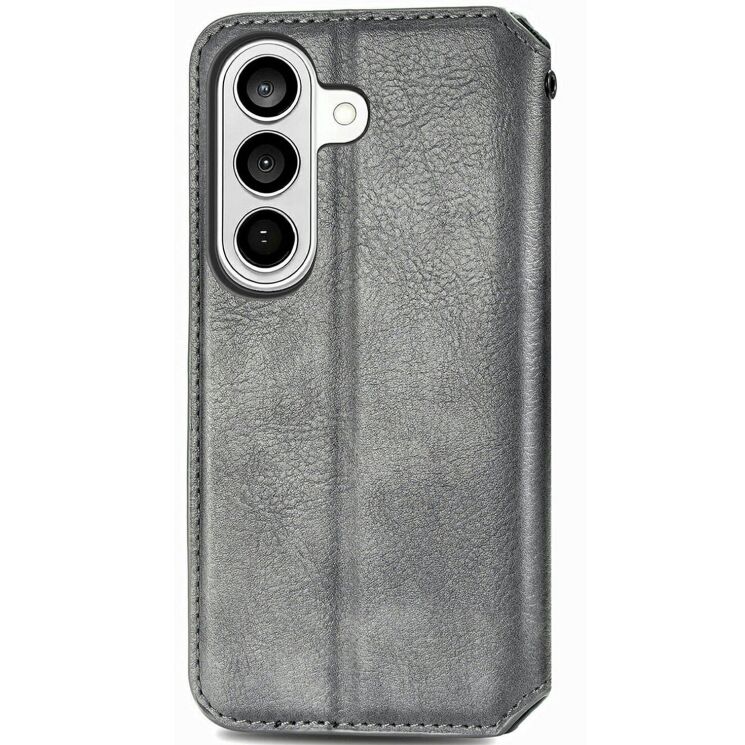 Чехол Deexe Rhombus Wallet для Samsung Galaxy S26 Plus - Grey: фото 5 из 6