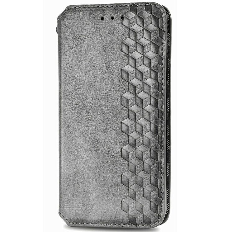 Чехол Deexe Rhombus Wallet для Samsung Galaxy S26 Plus - Grey: фото 4 из 6
