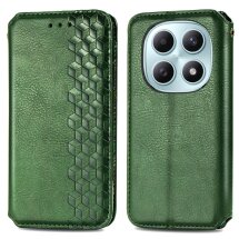Чехол Deexe Rhombus Wallet для Xiaomi Redmi Note 15 (4G/5G) / Poco M8 5G - Green: фото 1 из 10