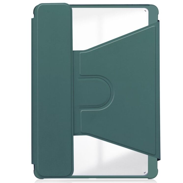 Чехол Deexe Rotary Case для Samsung Galaxy Tab S9 FE (X510/516) / Tab S10 FE (X520/526) - Blackish Green: фото 2 из 7