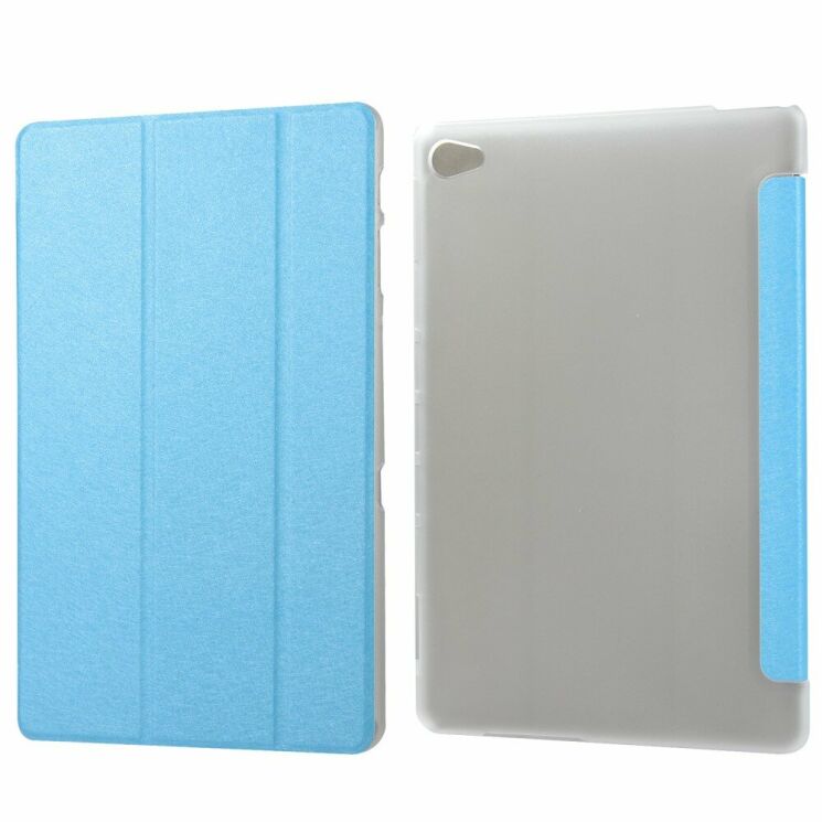 Чехол Deexe Silk Texture для Huawei MediaPad M5 Lite 10 - Baby Blue: фото 1 из 2