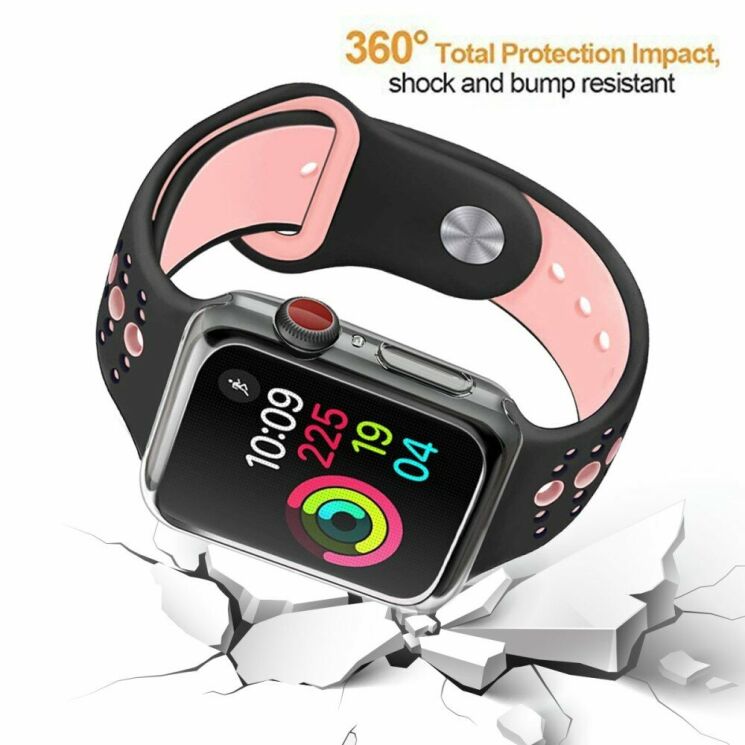 Чехол Deexe Soft Case для Apple Watch 44mm / SE 44mm - Transparent: фото 5 из 7