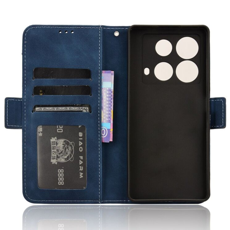 Чехол Deexe Wallet Stand для Infinix Note 40 - Blue: фото 5 из 7