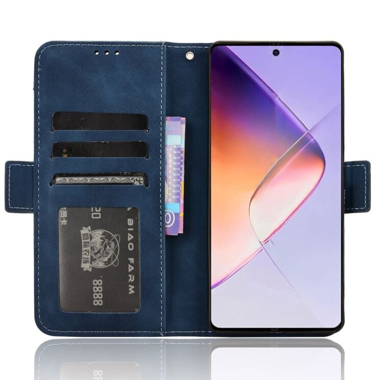 Чехол Deexe Wallet Stand для Infinix Note 40 - Blue: фото 3 из 7