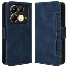 Чехол Deexe Wallet Stand для Infinix Note 40 - Blue: фото 1 из 7