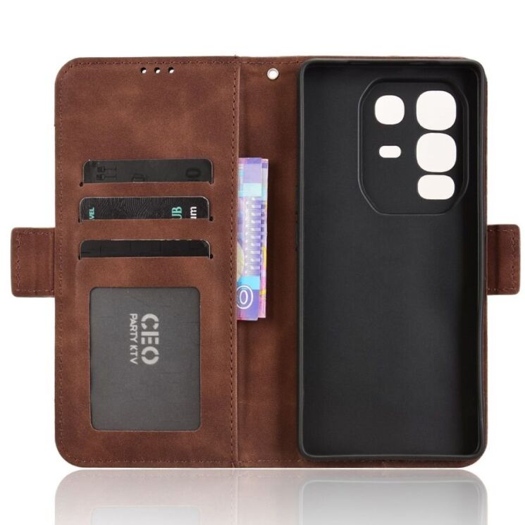 Чехол Deexe Wallet Stand для Infinix Note 50 Pro Plus - Brown: фото 6 из 15