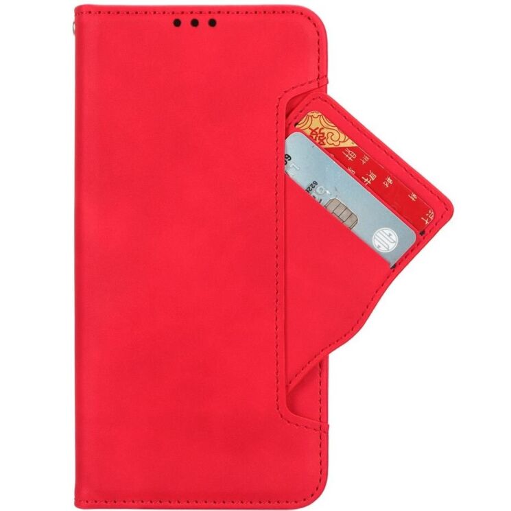Чехол Deexe Wallet Stand для Motorola Moto G15 / G15 Power - Red: фото 2 из 7