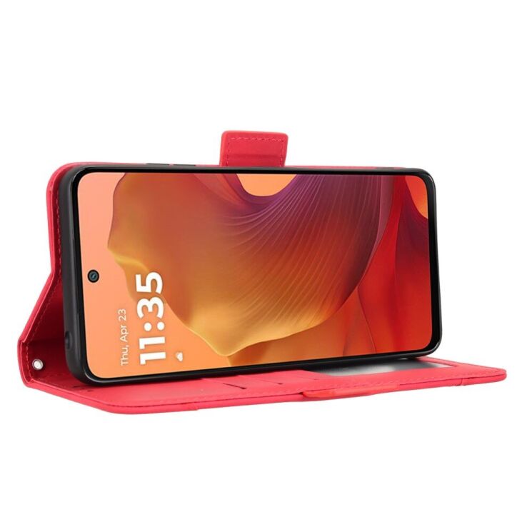 Чехол Deexe Wallet Stand для Motorola Moto G15 / G15 Power - Red: фото 4 из 7
