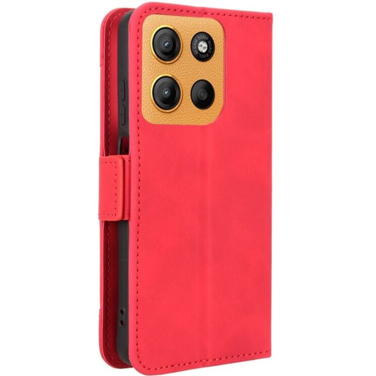 Чехол Deexe Wallet Stand для Motorola Moto G15 / G15 Power - Red: фото 7 из 7