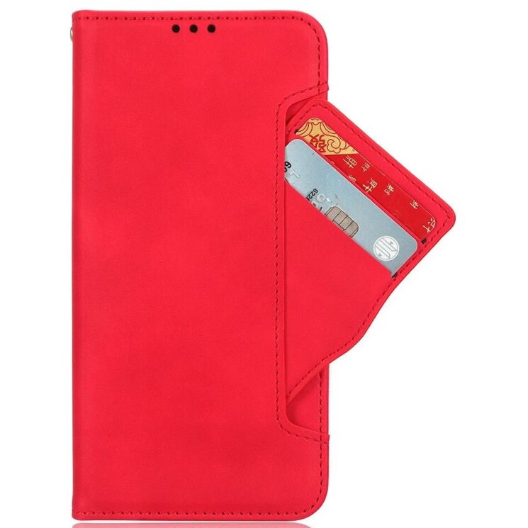 Чехол Deexe Wallet Stand для OnePlus 13R / Ace 5 / Ace 5 Pro - Red: фото 2 из 7