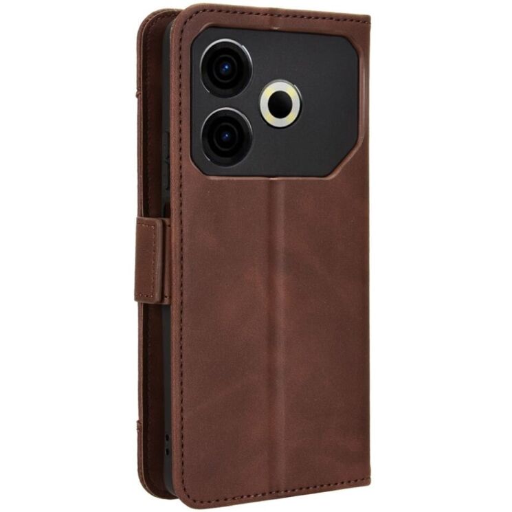 Чохол Deexe Wallet Stand для TECNO Pova 6 Neo - Brown: фото 7 з 7