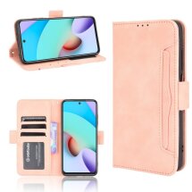 Чехол Deexe Wallet Stand для Xiaomi Redmi 10 / 10 (2022) / 10 Prime - Pink: фото 1 из 11