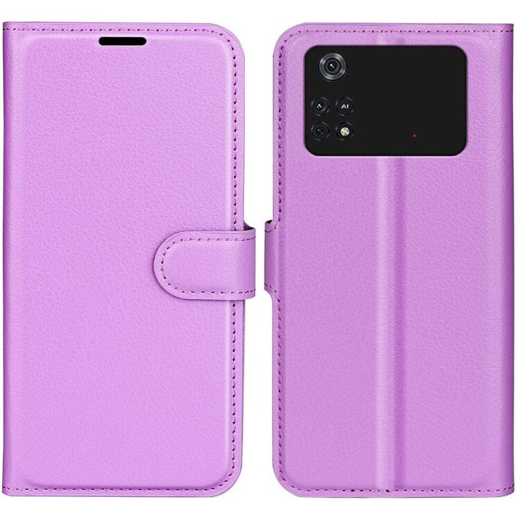 Чехол-книжка Deexe Book Type для Xiaomi Poco M4 Pro 4G - Purple: фото 2 из 7