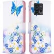 Чохол-книжка Deexe Color Wallet для Motorola Moto G72 - Butterfly and Flowers (318811J)