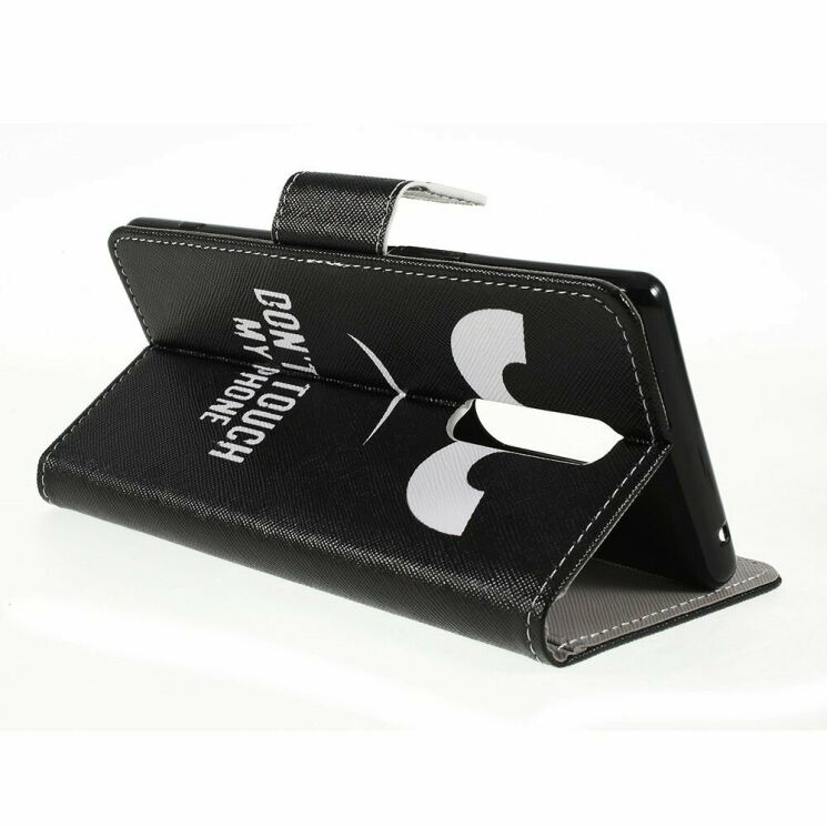 Чехол с рисунком Deexe Color Wallet для Sony Xperia 1 - Do Not Touch My Phone: фото 8 из 9